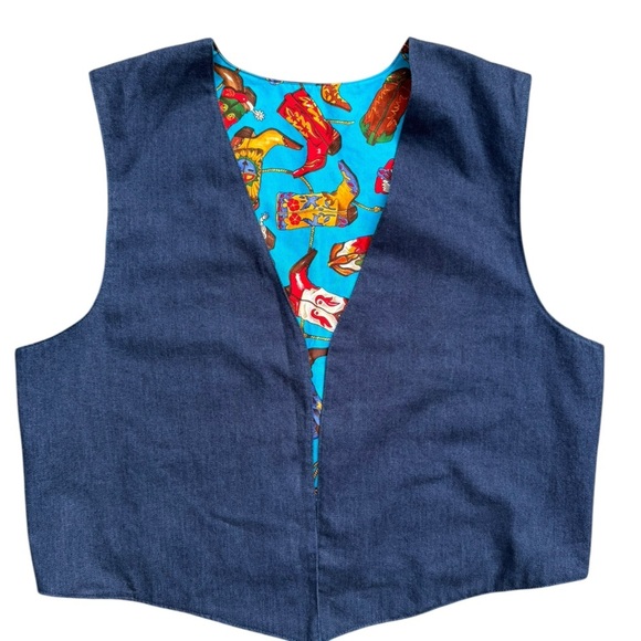 Rare Alfredo’s Wife multicolored boot vest size small - Picture 9 of 9